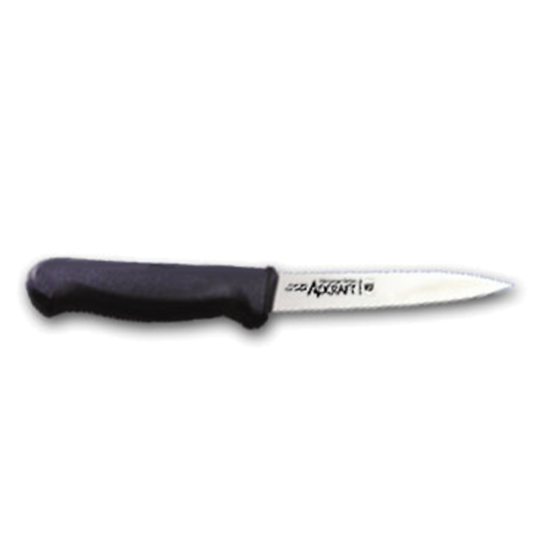 Adcraft 4 Inch Paring Knife With Black Handle For Precise Prep Work In The Kitchen
