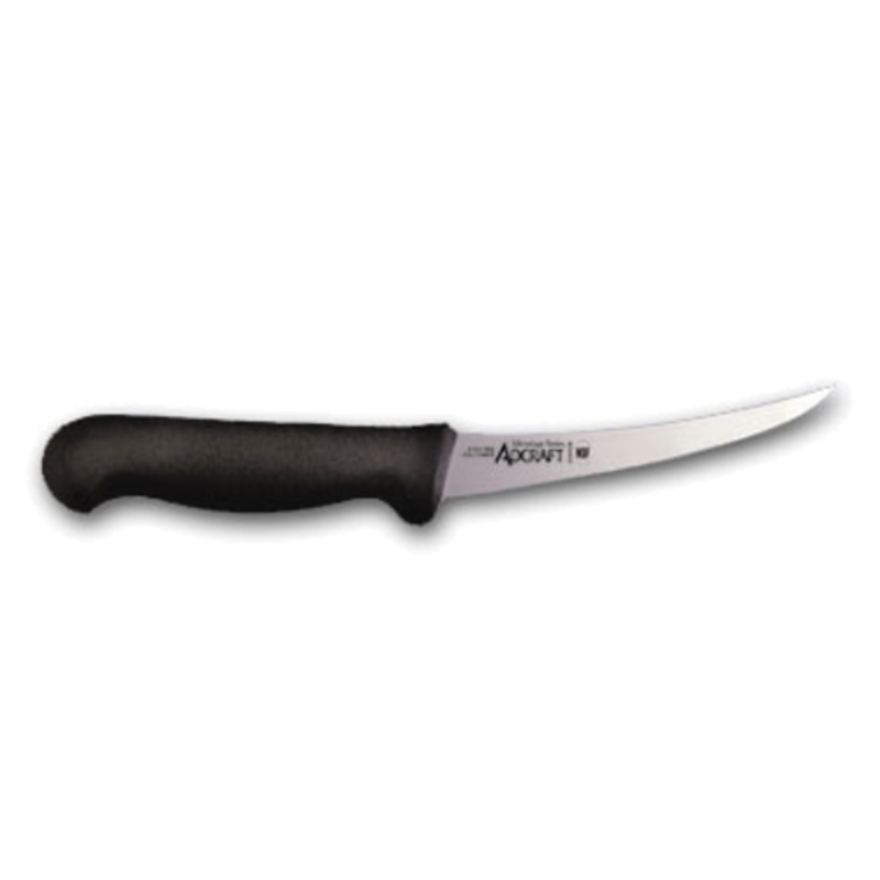 Adcraft 6.25 inch stiff boning knife with a comfortable handle for precision meat trimming.