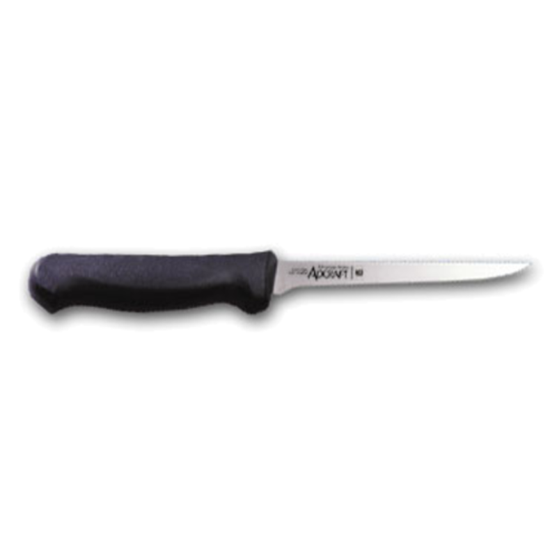 Adcraft 6 Inch Stiff Boning Knife With High-Carbon Steel Blade For Precision Meat Cutting