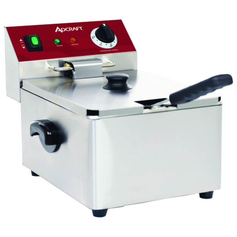 Adcraft DF6LS Electric Countertop Deep Fryer With 10 lb Capacity For Commercial Use.