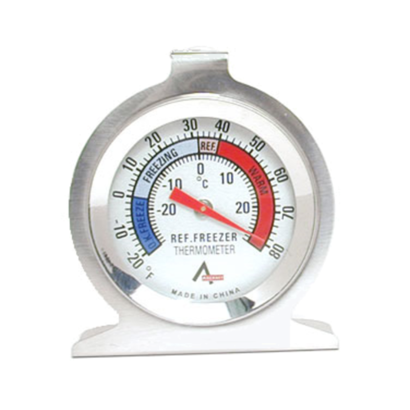 Adcraft FT-2 Refrigerator Freezer Thermometer With 2 Inch Dial For Quick Temperature Checks