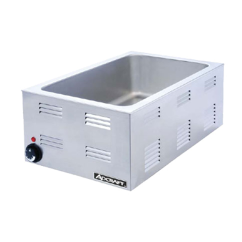 Adcraft FW-1200W Countertop Food Warmer Ideal For Buffets And Catering, Retaining Heat For Full-Size Pans.