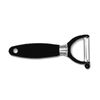 Non-Slip Y-Peeler Featuring A Comfortable Black Handle For Efficient Peeling In Busy Kitchens.