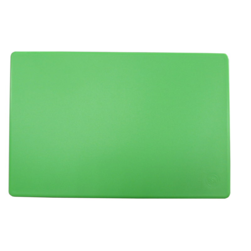 High Density Plastic Cutting Board 15x20 In Green Color, Ideal For Kitchen Prep And Food Preparation.