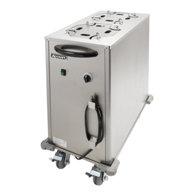 Adcraft LR-2 Heated Plate Dispenser On Wheels Designed For Efficient Hot Plate Service
