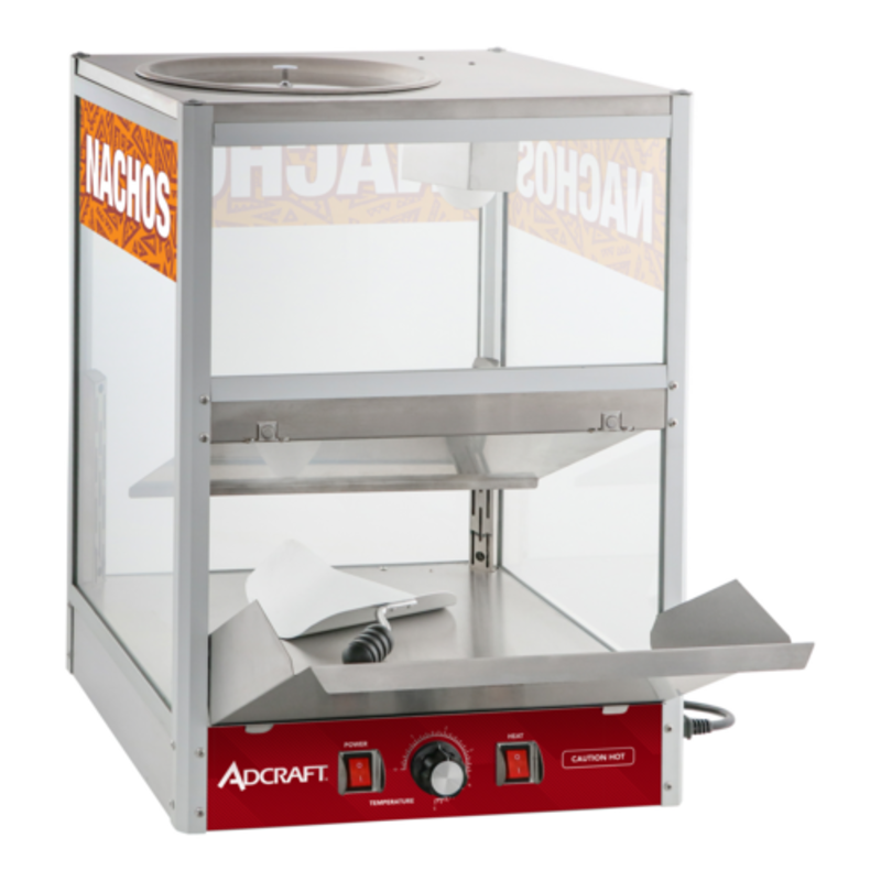 Adcraft NCM530W 2.90 cu. ft. Nacho Chip Warmer Merchandiser With Clear Display And Control Panel