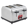 Adcraft PUT1800MD 4-Slice Commercial Toaster With Stainless Steel Finish.