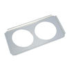 Stainless Steel Steam Table Adapter Plate With Two 8-1/2" Holes For Streamlined Hot-Food Service