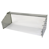 Cadco SG-4 61-1/4" Stationary Sneeze Guard with Stainless Top Shelf
