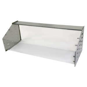 Cadco SG-4 61-1/4" Stationary Sneeze Guard with Stainless Top Shelf