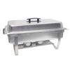 8 Qt Folding Chafing Dish Designed For Catering With Stainless Steel Construction And Elegant Finish