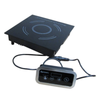 Admiral Craft IND-DR120V 11.75" x 11.75" Drop-In Induction Cooker with control panel and power cable.