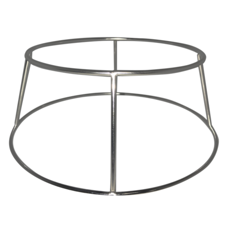 Chrome-Plated Pizza Stand For Elevating Individual Pizzas For Presentation And Service