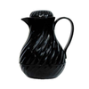 Insulated Break-Resistant Beverage Server In A Black Swirl Design With A Capacity Of 64 Oz