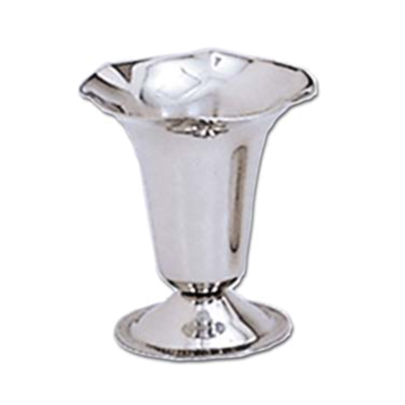 Stainless Steel Sundae Dish With Tulip Design For Serving Desserts