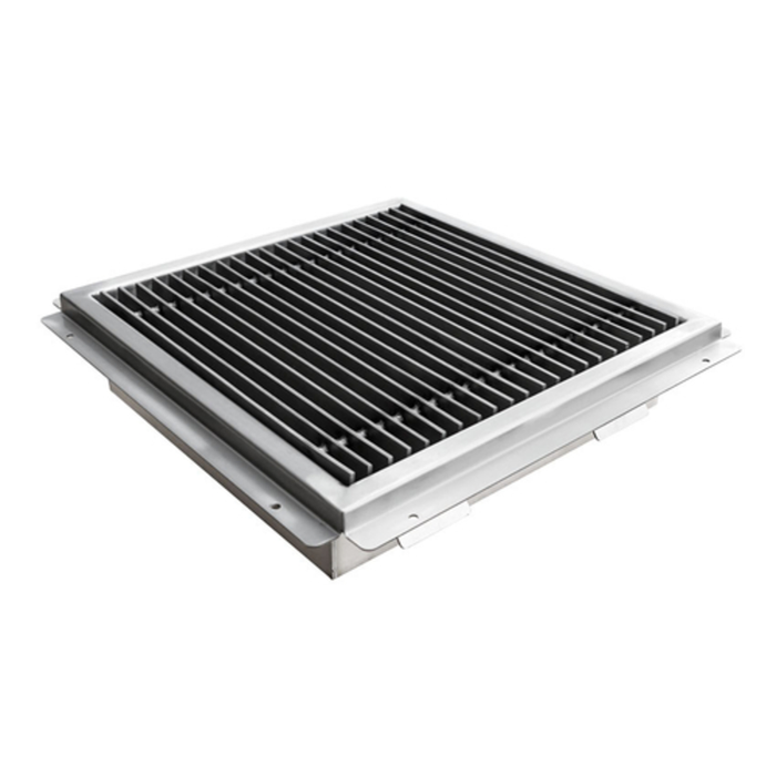 Omcan 44612 18" x 18" Floor Trough Drain with Stainless Steel Grating