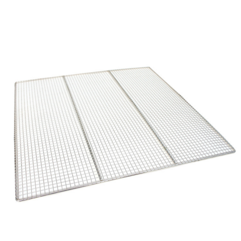 Alt Tag: Omcan 80905 Commercial 16.5-Inch Square Stainless Steel Donut Frying Screen square wire mesh frying screen for donuts