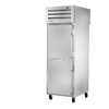 True STR1RPT-1S-1G-HC Commercial Pass-Thru Refrigerator with Stainless Steel Finish and Low-E Glass Door