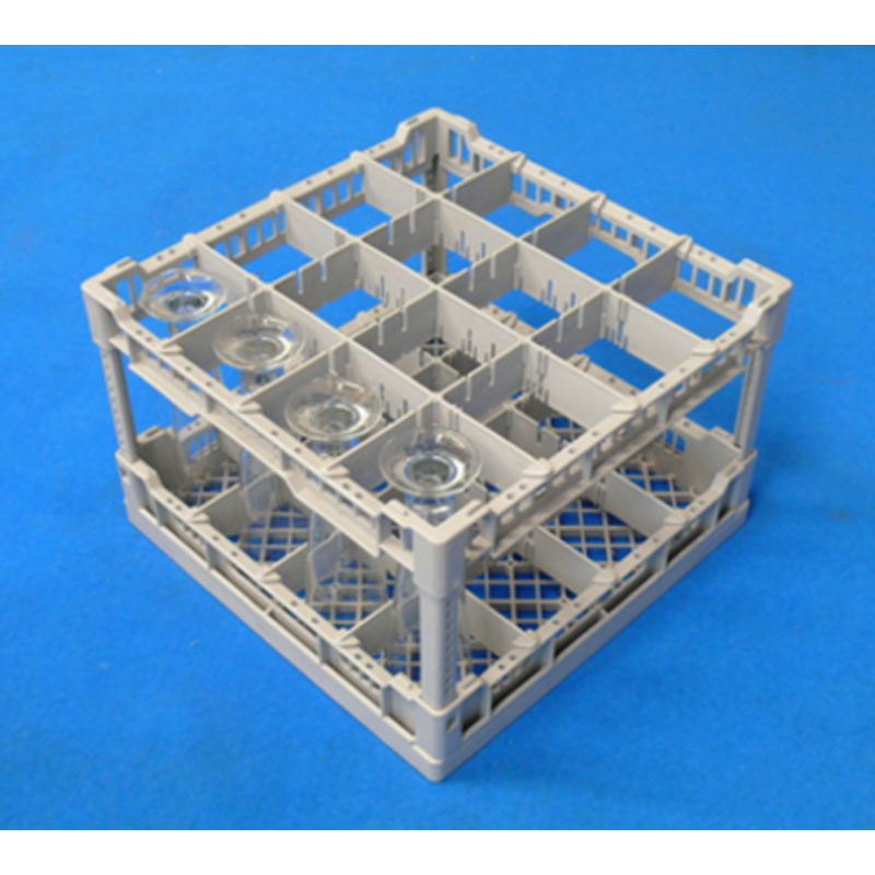 Lamber CC00125 Dishwasher Glass Rack 16 Compartment Ideal For Commercial Glassware Washing And Storing