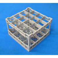 Lamber CC00125 Dishwasher Glass Rack 16 Compartment Ideal For Commercial Glassware Washing And Storing