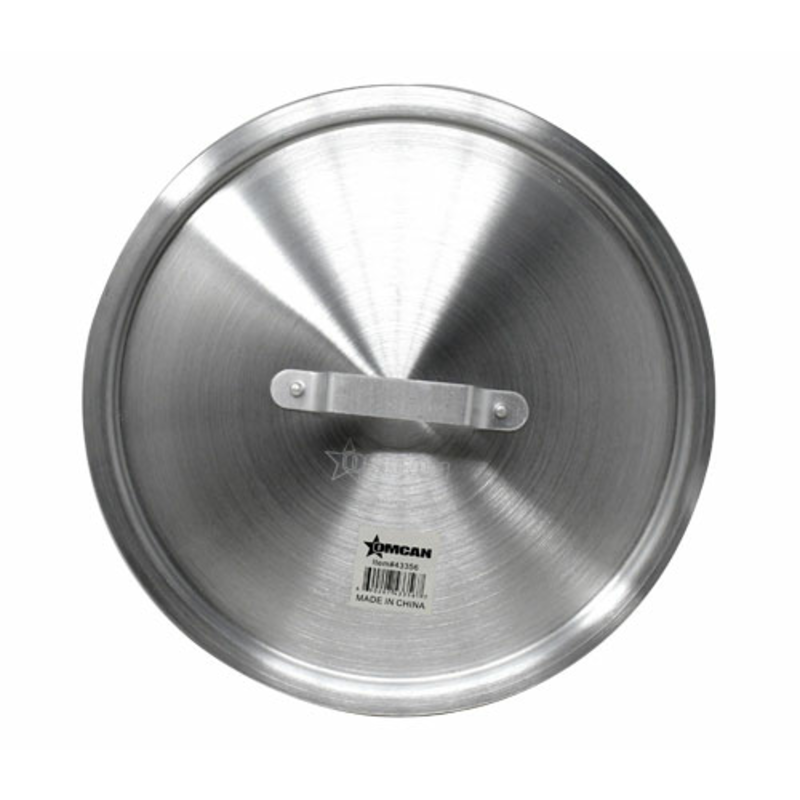 Alt Tag: Omcan 43356 Aluminum Lid for 8.5 qt Sauce Pan stainless steel cookware pot lid with handle, durable heat-retaining cover