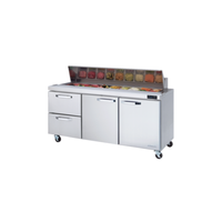 Blueair BLPT72-D2L-HC 72-Inch Refrigerated Sandwich Prep Table