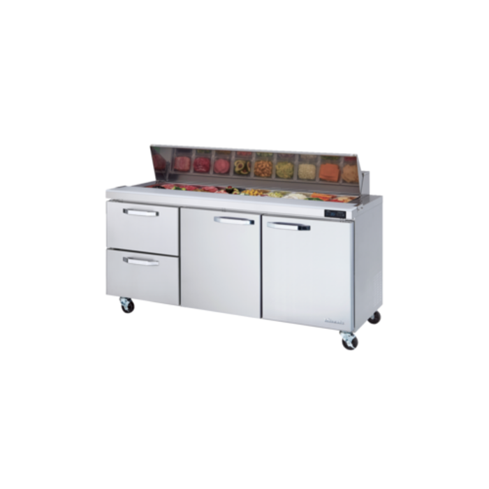 Blueair BLPT72-D2L-HC 72-Inch Refrigerated Sandwich Prep Table