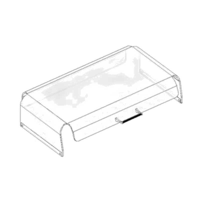 A.J. Antunes & Co. 9390106 Hot Dog Grill Sneeze Guard Made Of Clear Acrylic For Food Safety.