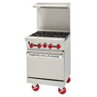 American Range ARGF-4 24 Inch Gas Restaurant Range With 4 Burners For Commercial Cooking