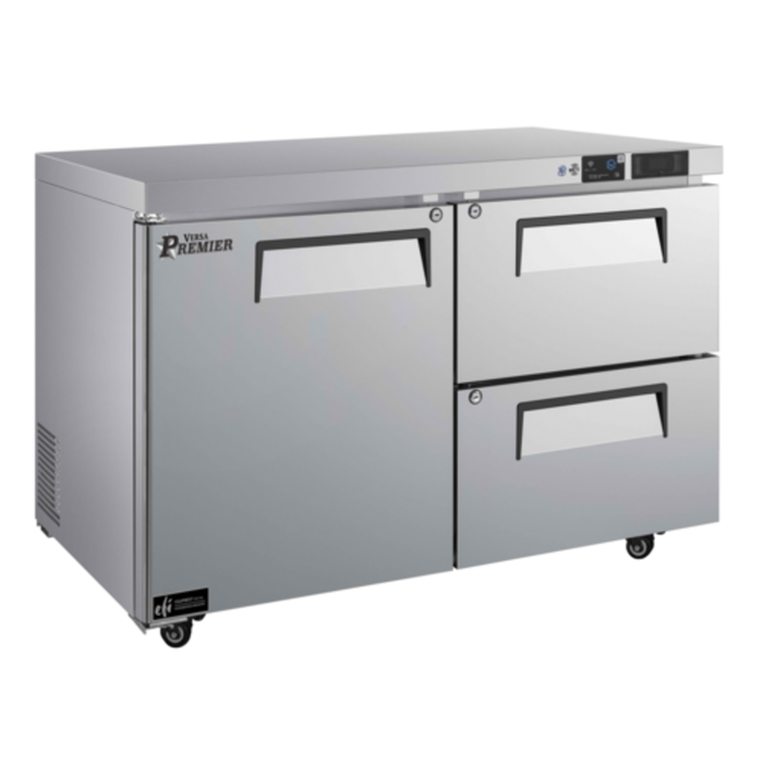 Versa Premier CUDW2-48VCP 48 Inch Undercounter Refrigerator With Drawers For Commercial Kitchen Use.