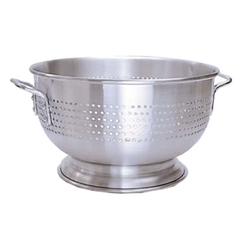 Heavy Gauge Aluminum Colander With Riveted Handles Perfect For Rinsing, Draining, And Straining In A Busy Kitchen