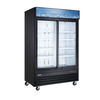 Omcan Aurora 54" Wide Glass Door Merchandiser Refrigerator With Clear Glass Doors For Visible Products