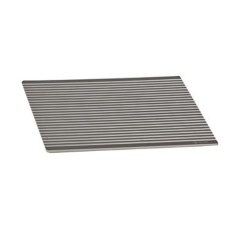Compact Countertop Microwave Oven Cooking Tray with Striped Design for Even Heating and Reheating.
