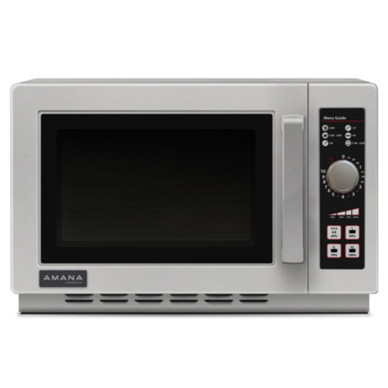 Amana RCS10DSE Commercial Microwave Oven 1.2 Cu. Ft. Countertop Designed For Fast Reheating In Professional Settings.