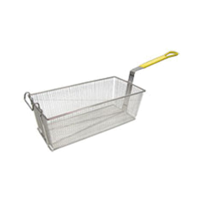 FBR-16834 Fryer Basket 17"L x 8-1/4"W Nickel Plated Yellow Handle