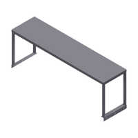 Winholt SSTMS-1548 48"W x 15"D Stainless Steel Table-Mounted Single Overshelf
