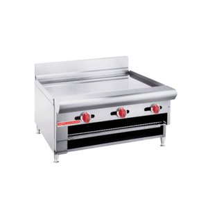 American Range ARGB-36 36 pouces, plancha de chaîne à gaz surélevée pour un comptoir de 36 pouces, grille commerciale en acier inoxydable avec gril à feu