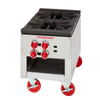 American Range ARSP-18-2 18-inch Two Burner Gas Stock Pot Range commercial kitchen gas stock range with two burners and caster wheels