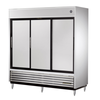 Three Door Reach-In Commercial Refrigerator with Solid Doors for Efficient Cold Storage in Commercial Kitchens