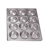 Commercial Aluminum Muffin Pan, 12 Cup, 14" x 12" For Even Baking In Bakeries And Kitchens.