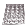 Commercial Aluminum Muffin Pan 20-1/2" x 14" With 24 Cups For Even Baking In Busy Kitchens