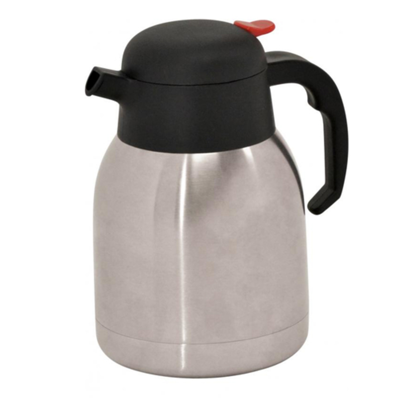 Serveur de boissons isolées Omcan 40563 de 5 gallons pour restauration professionnelle, serveur de boissons isolées en inox avec couvercle à poignée noire