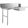 OMCAN 72-Inch Stainless Steel Soiled Dish Table With Right Side Sink Setup