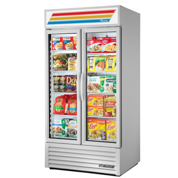 Congélateur-vitrine True GDM-35F-HC de 100 cm (39 1/2 po) et 991 litres (35 pi³) avec porte vitrée, à hydrocarbures