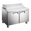 60 Inch Refrigerated Sandwich Prep Table With Two Doors And A Work Surface