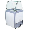 26-Inch Commercial Glass Ice Cream Freezer With Sliding Glass Top For Showcasing Frozen Treats.