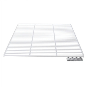 Ancaster Food Equipment Additional Shelf wire storage rack shelf for commercial refrigeration, durable white metal shelf with mounting clips