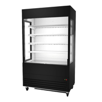 Ancaster Food Equipment 48 Inch Glass Sided Open Air Merchandiser open-front refrigerated display case with glass sides and shelves