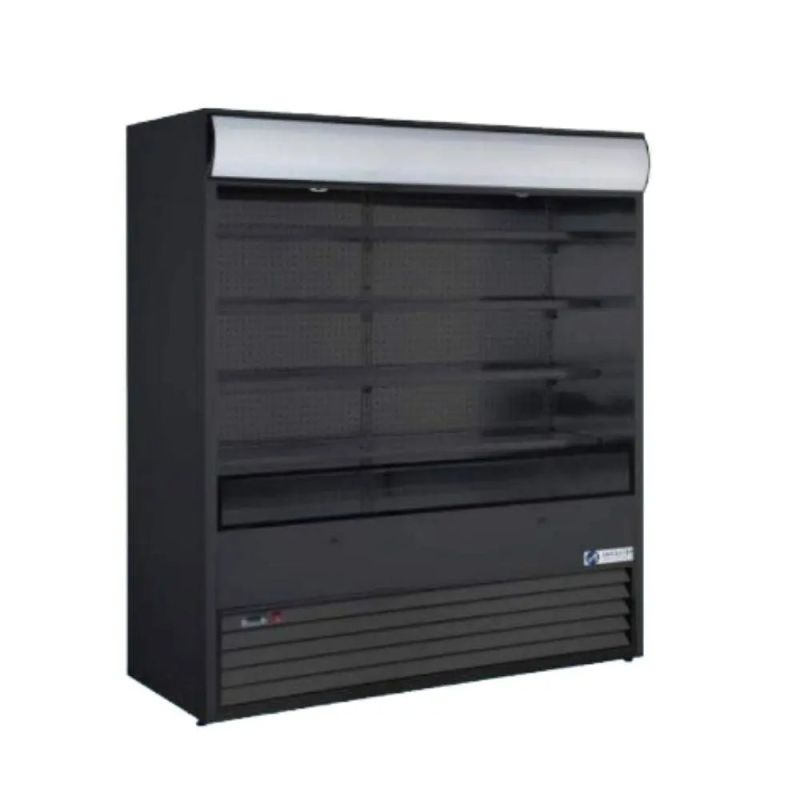 Ancaster 3-Door Glass Display Cooler Featuring Black Finish And Clear Glass Doors For Easy Product Visibility