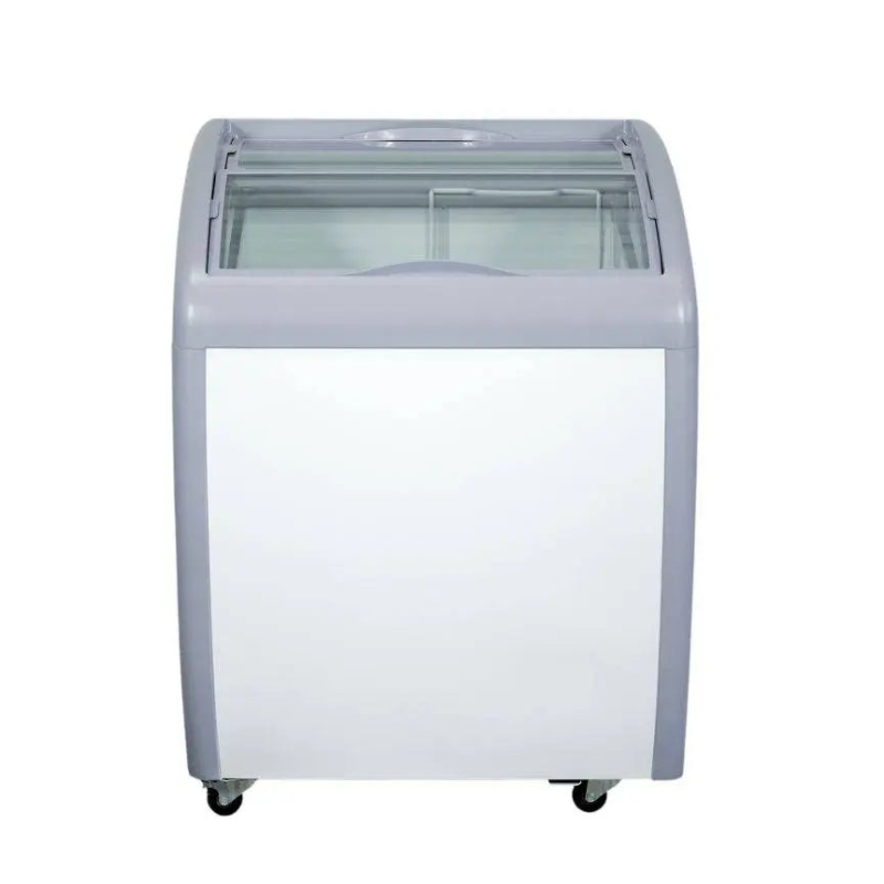 Ancaster XS-160 26-inch Glass Top Chest Freezer with Sliding Door for Ice Cream and Frozen Treats
